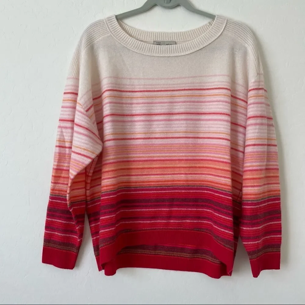 ANTHROPOLOGIE Saturday Sunday Cashmere Striped Ombré Sweater NWT